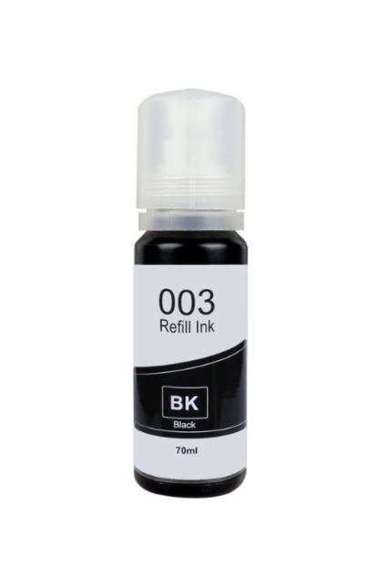 001 / 003 (Black) Refill Ink Bottle Compatible for Epson EcoTank L3100 / L3110 / L3115 / L3150 / L3250 Ink Tank Printer
