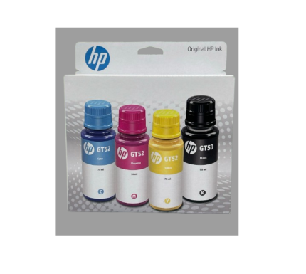 HP GT52/GT53 Ink Bottle Combo 4-Colors Cyan-Magenta-Yellow-Black- Original Set