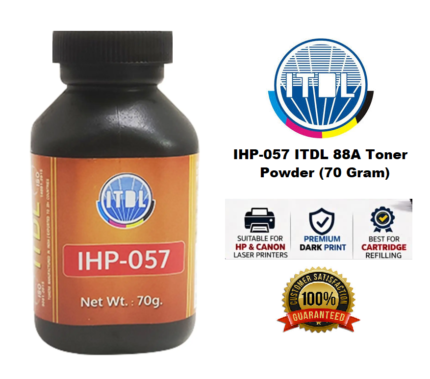 ITDL 88A Toner Powder IHP-057 (70 Germ) for HP LaserJet P1007 / P1102 / M1136 / M1218 / M126 / M202 / Canon MF237dw / MF244w / MF3010 / LBP6030 Printer