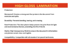 Thermal Lamination Pouch 225 × 310 mm (A4 Size) 125 Micron Pack of 100 Sheets