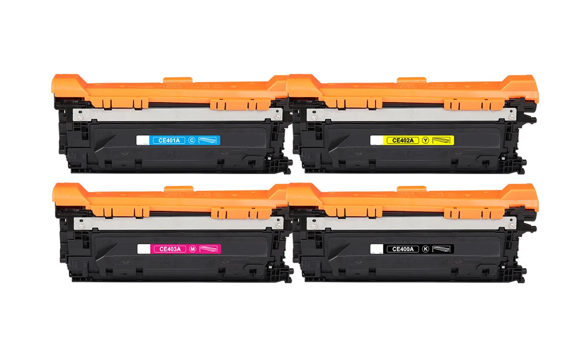 501 toner hp CE 400A /401A / 402A / 403A Toner Cartridge B/ C/ Y/ M Compatible for HP Laserjet Enterprise Printer 500 & Color M551/N/DN/XH Printer