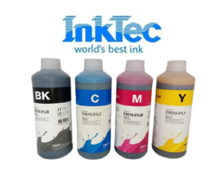 InkTec (1 Littre Pack) 4 Color Epson Printer Universal Ink Bottle (C/M/Y/B) for Ink Tank Printer - Import