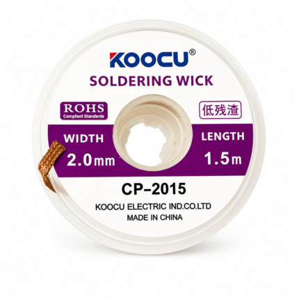 KOOCU CP-2015 Soldering Wick 2.0mm x 1.5M – Original Desoldering Wick for PCB & Mobile Repair