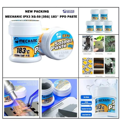 MECHANIC Solder Paste Tin Cream Flux Paste XG Series 183℃ - Sn63/Pb37 XG-50 SMD Solder Paste Original New Packing