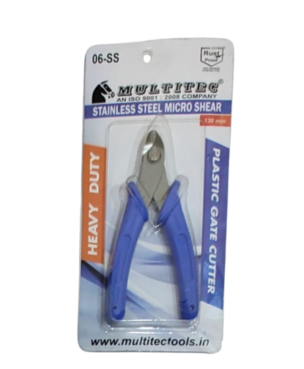 MULTITEC 06-SS Stainless Steel Micro Shear (Blue) Nipper (Wire Cutter)