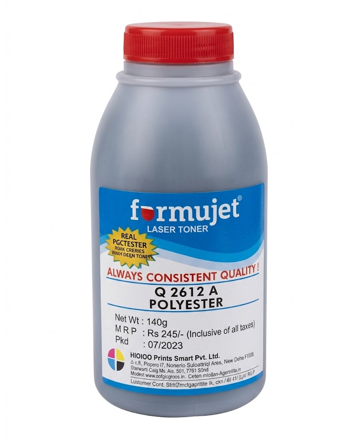 140 bottle Formujet 12A Toner Powder 140 Germ for HP LaserJet 1020 / M1005 / Canon LBP 2900 Printer (New Bottle - HP Black Gold)