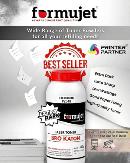 Formujet Brother Toner Powder (80 Gram) for HL-2140 / 2150N / L2321D / L2520D / B7500D / L5000D / DCP-7030 / 7040 / MFC-7320 Toner Bottle