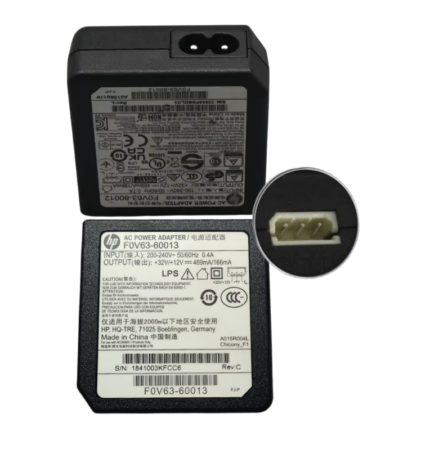 Power Supply / Adapter Original HP Smart Tank 515 / 520 / 530 / 580 / 585 Printer – Part No. F0V63-60012 / F0V63-60013 - Import